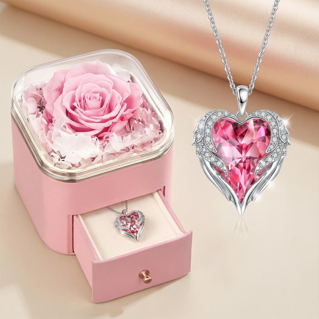 Collar Amor Infinito con Caja Rosa Eterna