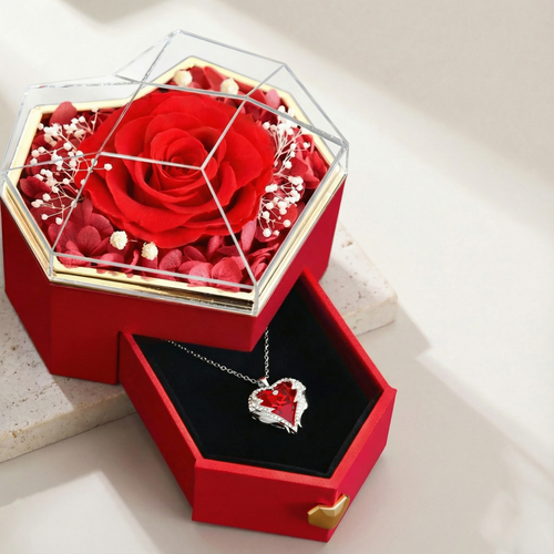 Collar Amor Infinito con Caja Rosa Eterna